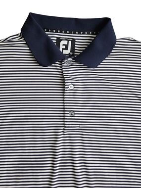 FootJoy Golf Performance Polo Shirt Men's 2XL Blue Striped Sports Resort Gym
